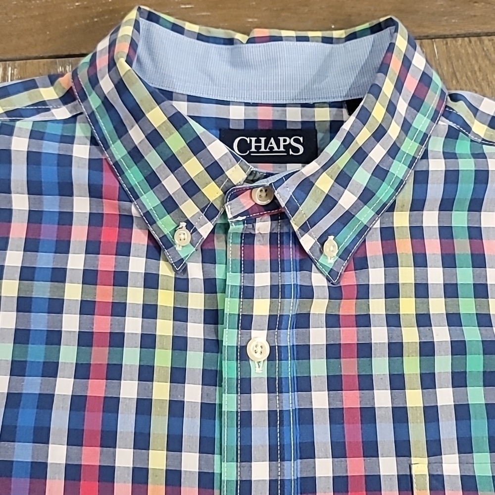 Chaps Men's Long Sleeve Button Up Shirt Size XL